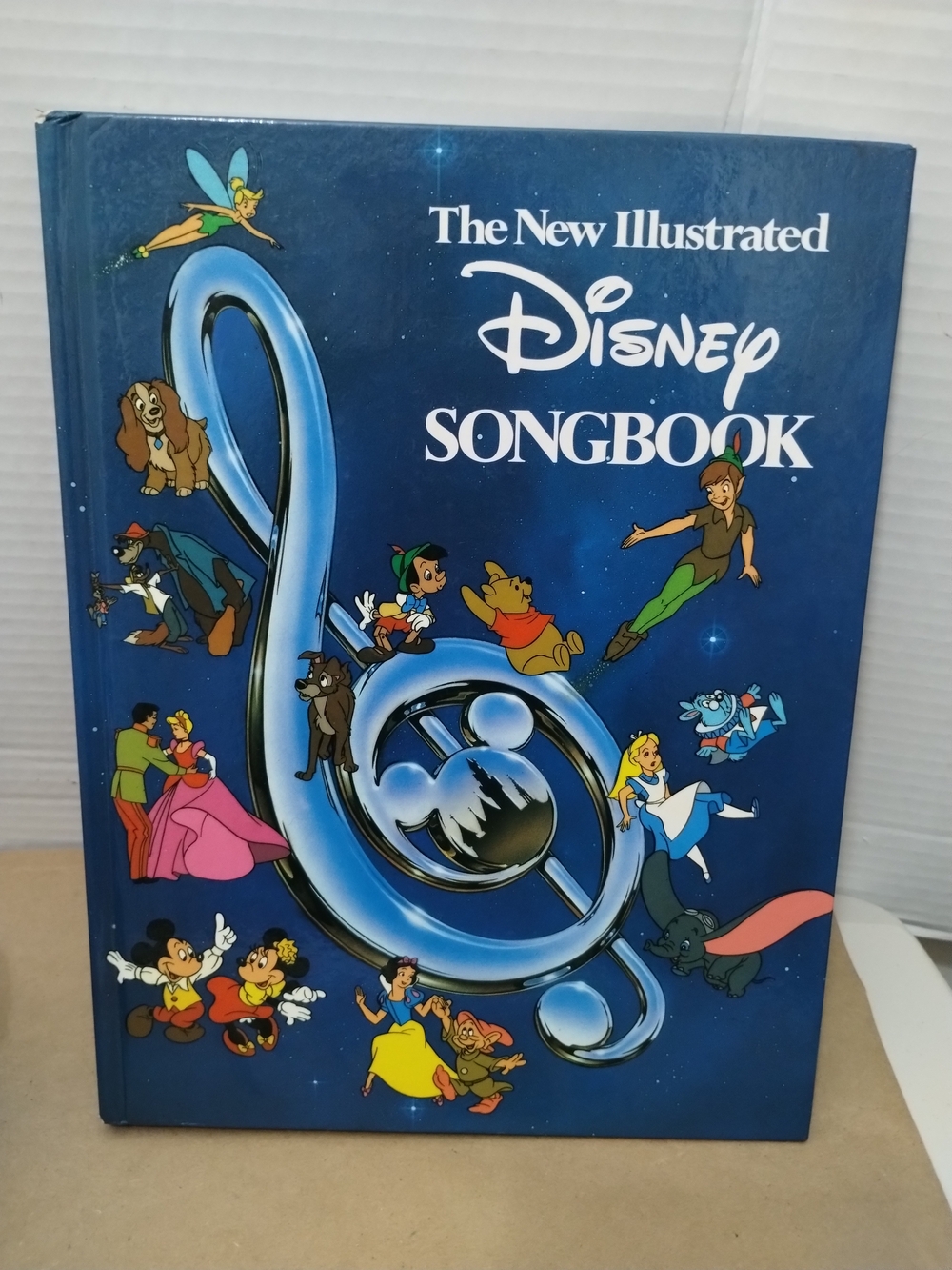 Vintage The New Illustrated Disney Songbook w/ Colorful Character Art-Hardcover
